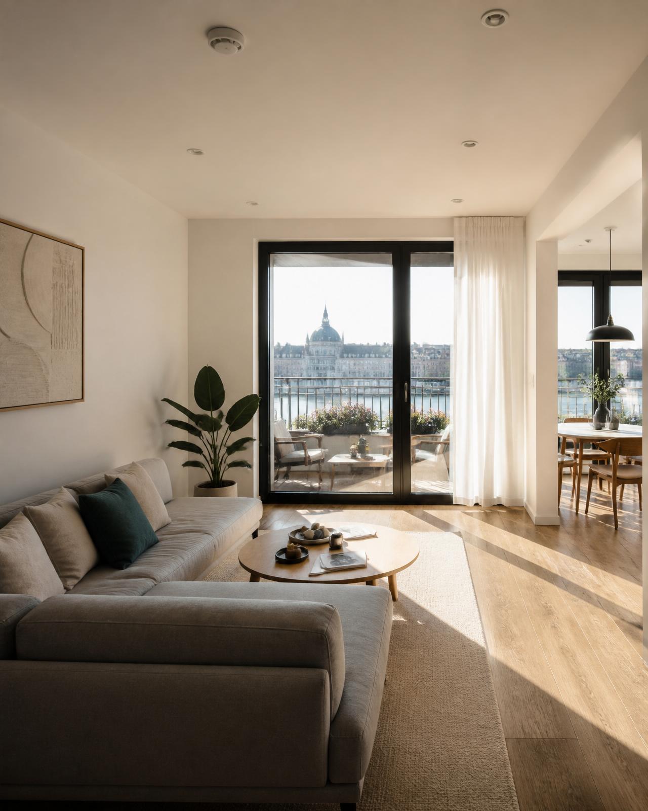 Modern Budapest apartment interior